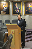 Prof. HAO Fanghua, Vice President of BNU, gives a speech in the meeting